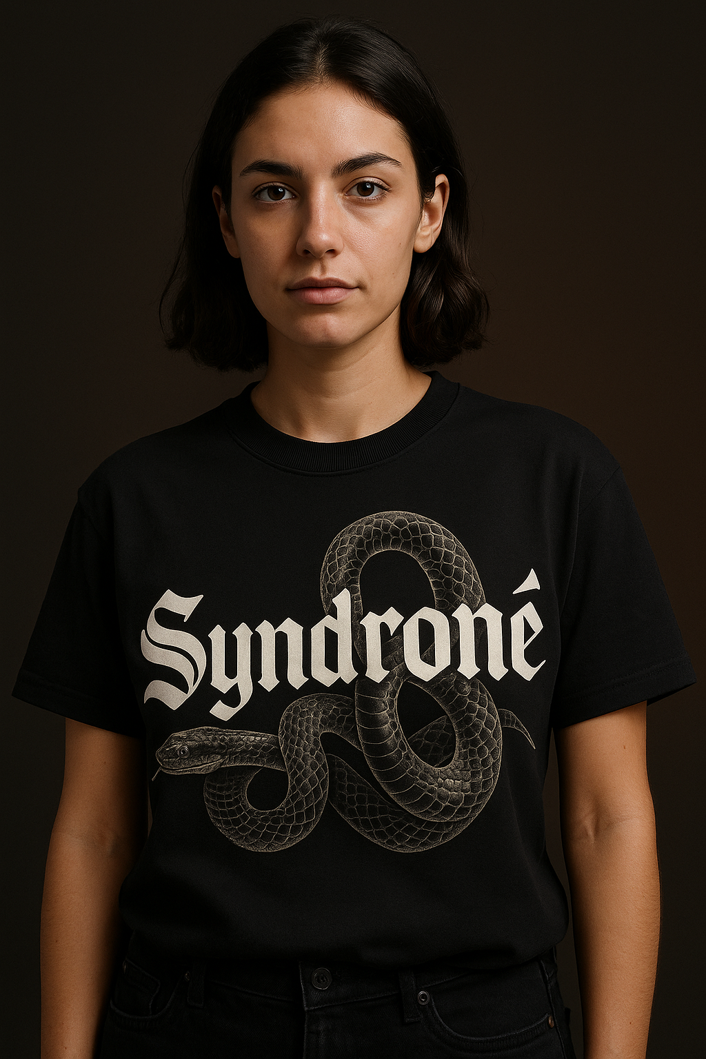 Syndroné® Signature Snake Graphic Tee – Black