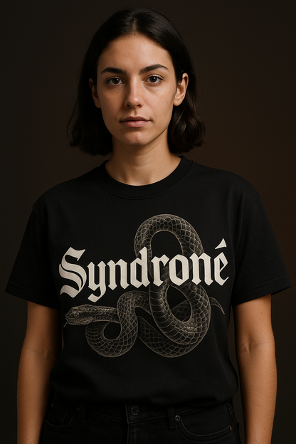 Syndroné® Signature Snake Graphic Tee – Black