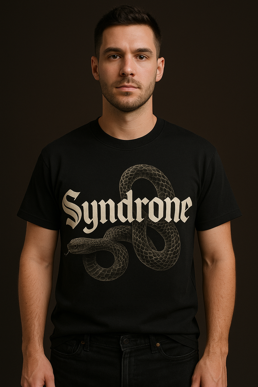 Syndroné® Signature Snake Graphic Tee – Black