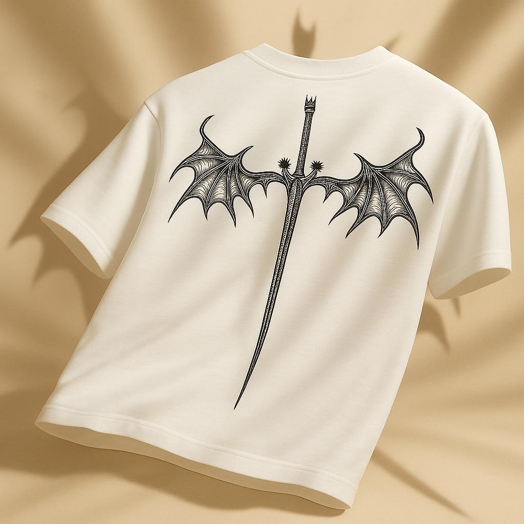 SYNDRONÉ “Dragon Edge” Graphic Tee – Whi