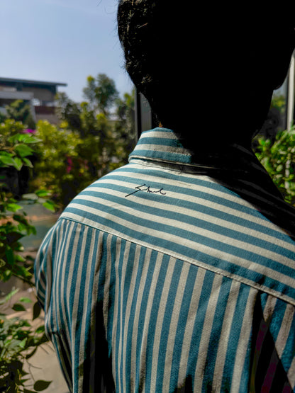 Azure stripe shirt