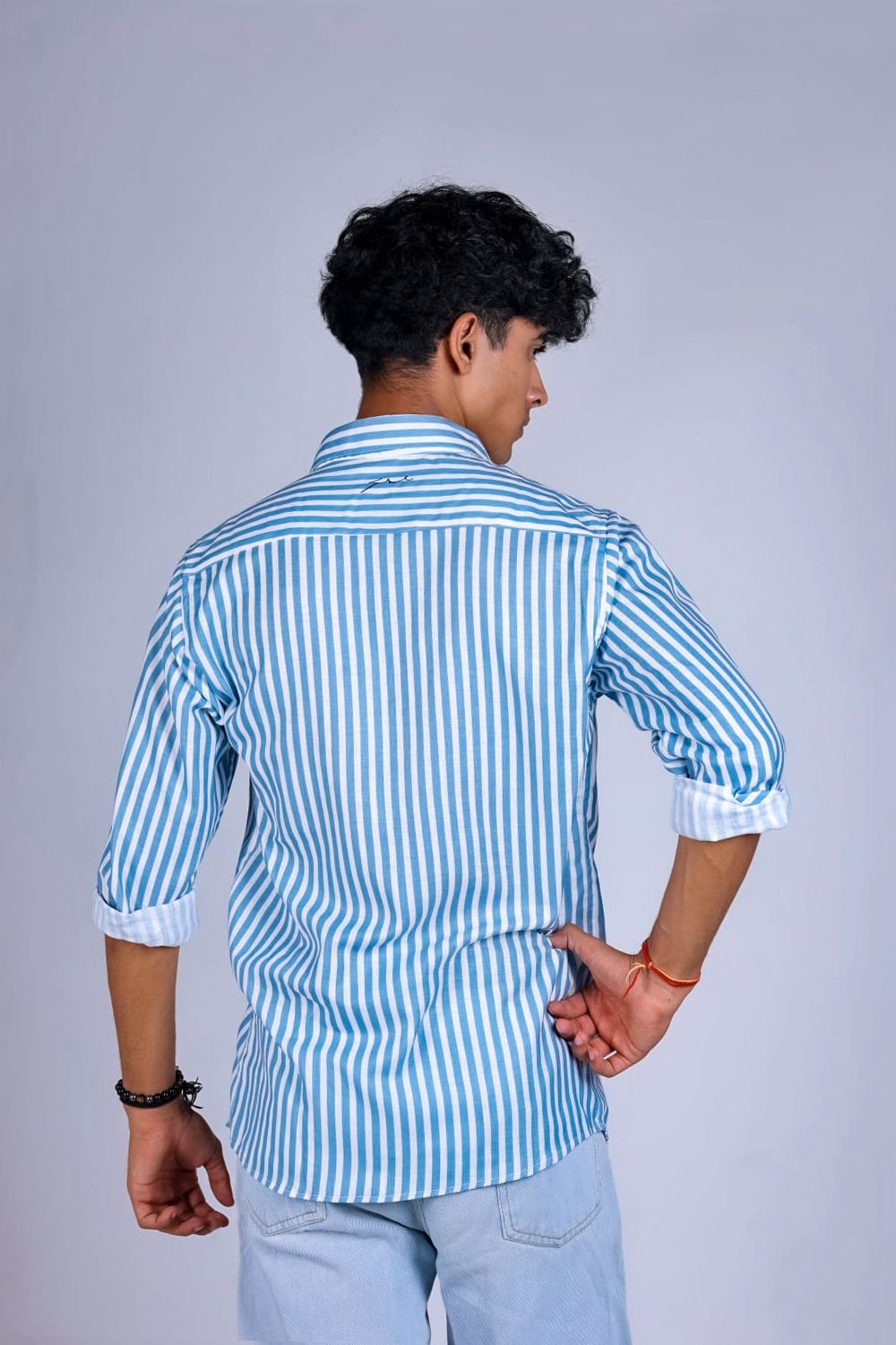 Azure stripe shirt